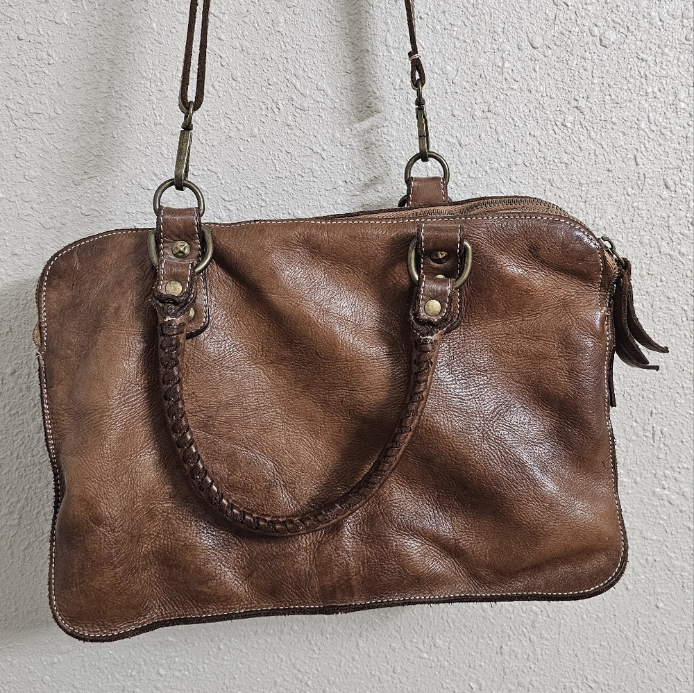 Costanza Rota Elegant Brown Leather Handbag - Picture 2 of 7